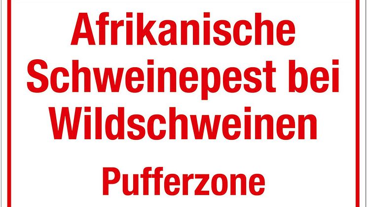 Foto: Beschilderung Pufferzone