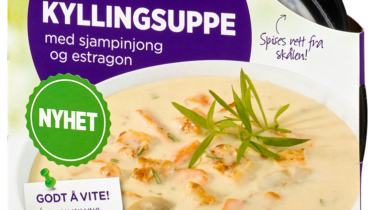 Fjordland i Skål: Kyllingsuppe med sjampinjong og estragon