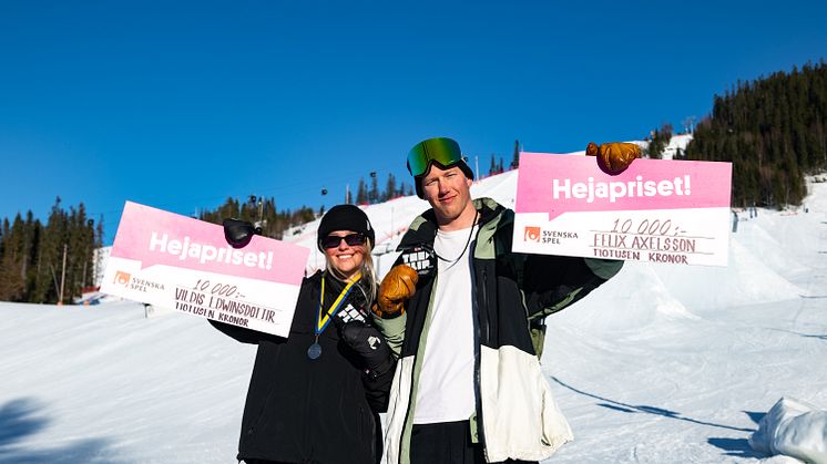 Vildis Edwinsdottir och Felix Axelsson vinner årets upplaga av The Flip. Foto: Daniel Bernstål