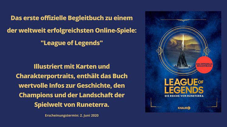 League of Legends: Das erste offizielle Begleitbuch zum erfolgreichen Online-Spiel erscheint im Juni 