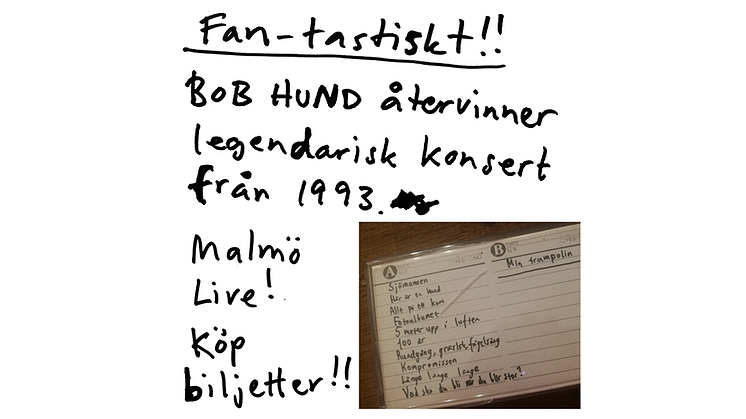 ​25 år bakåt och 125 år framåt - Bob Hund återvinner legendarisk konsert!