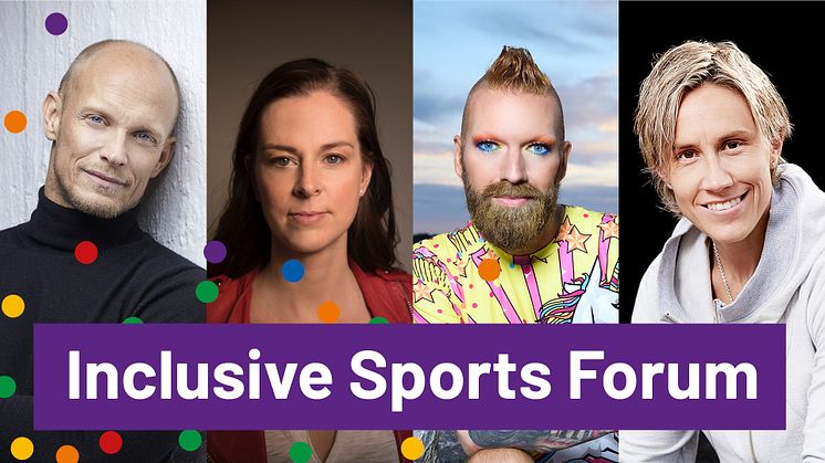 Tobias Karlsson, Lotta Schelin, Rickard Söderberg och Maria Rooth deltar under Inclusive Sports Forum.