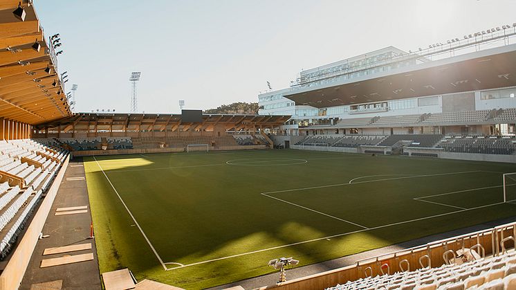 Öppen vy inifrån ​Studenternas idrottsplats. Foto: Daniel Nestor.