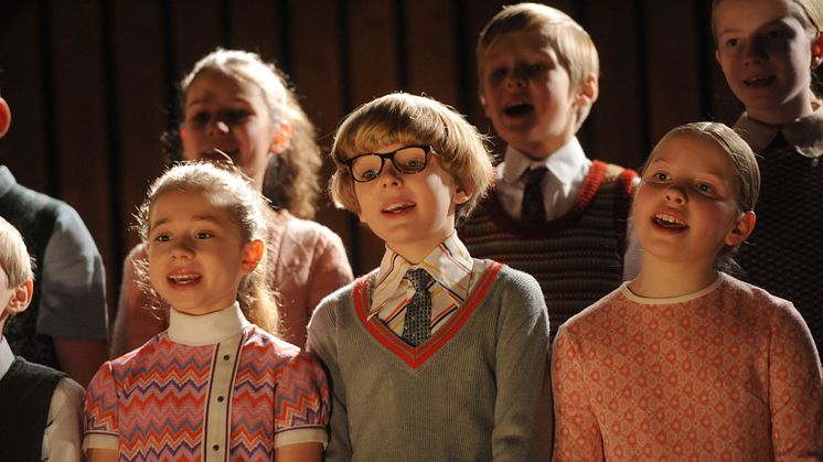 Making-of. Szenenbild des TV-Spots "Der Kinderchor"