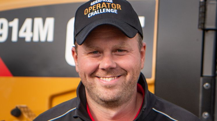 Magnus Rundberg, Hässleholm vann deltävlingen i Knutstorp och går vidare till Europa-finalen i Caterpillar Operator Challenge.