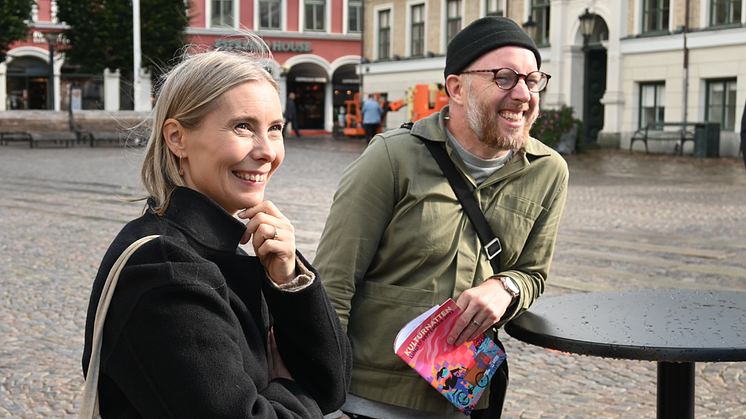 Kristina Wåhlin, projektledare Visit Lund och Mårthen Mirza, kulturchef i Lund, är redo för Kulturnatten 2022.