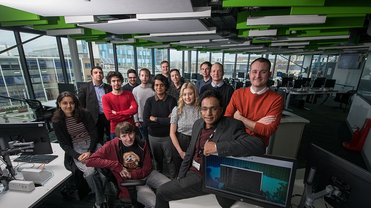 Students and staff from Northumbria University's Department of Computer and Information Sciences, pictured with representatives from the NEBRC.