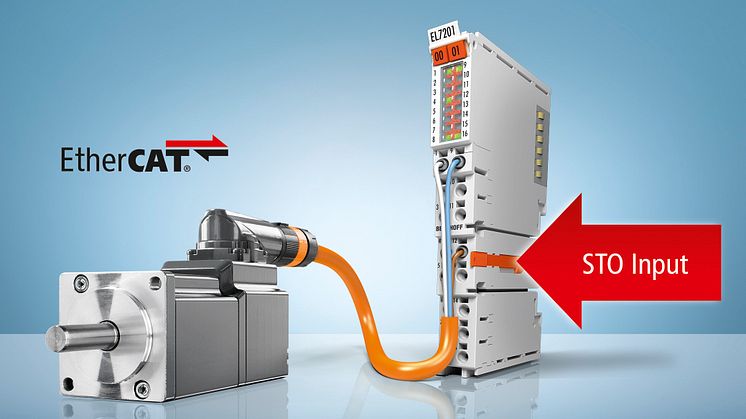 EtherCAT-I/O-system: Servoterminaler med inbyggd säkerhetsfunktion STO