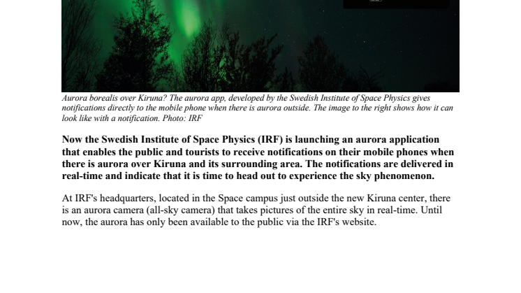 Press release_Swedish Institute of Space Physics launches aurora app for Kiruna.pdf