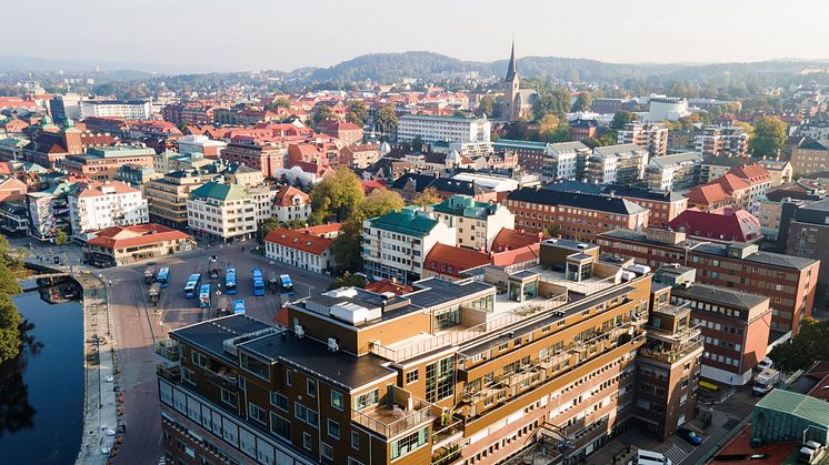 Påbyggnaden på kvarteret Saturnus resulterade i unika lägenheter med generösa uteplatser och balkonger med utsikt över centrala Borås.