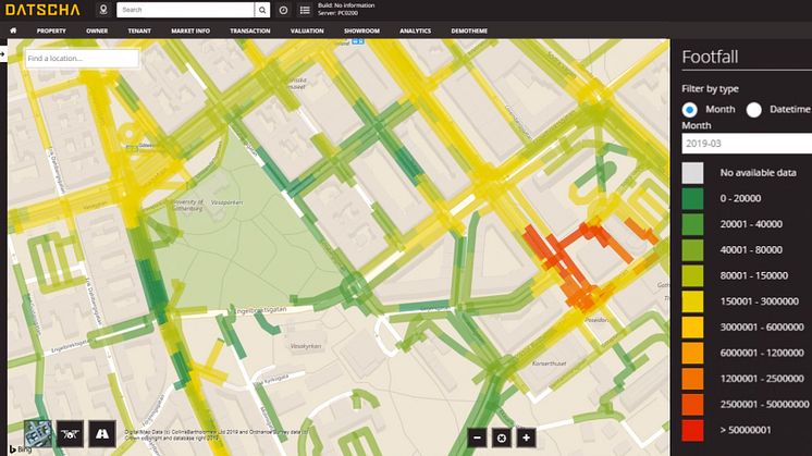 Ny tjänst visar hur vi rör oss på riktigt på gatorna - Datscha Footfall