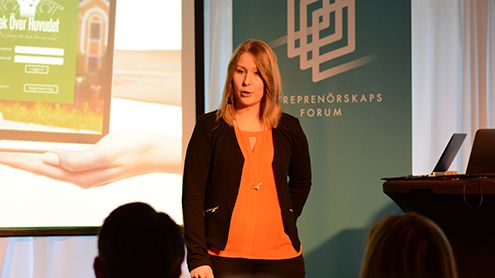 Meiju Vartiainen står bakom Tak över Huvudet – en av idéerna på Venture Cups Topp 20-lista. Foto: Entreprenörskapsforum