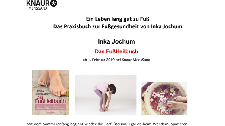 Pressemitteilung: Jochum_Das FußHeilbuch