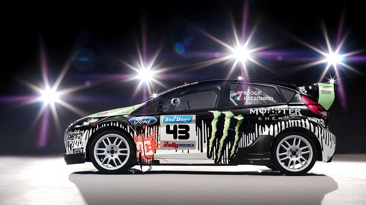 KEN BLOCK KÖR SVENSKBYGGD MONSTER-FIESTA I RALLY AMERICA OCH X GAMES 