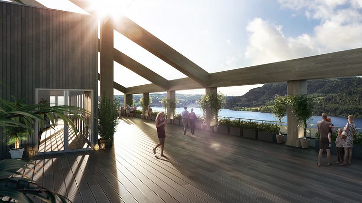 Utsikten från Mjöstornet. Bild: Voll Arkitekter 