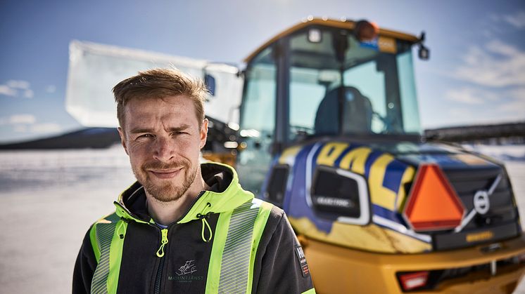 Volvo L20 Electric motbevisade fördomarna vid ishotellet i Jukkasjärvi