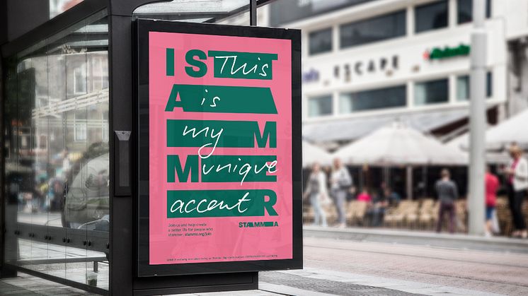 'I stammer' ad, created by VML and shown by JCDecaux UK