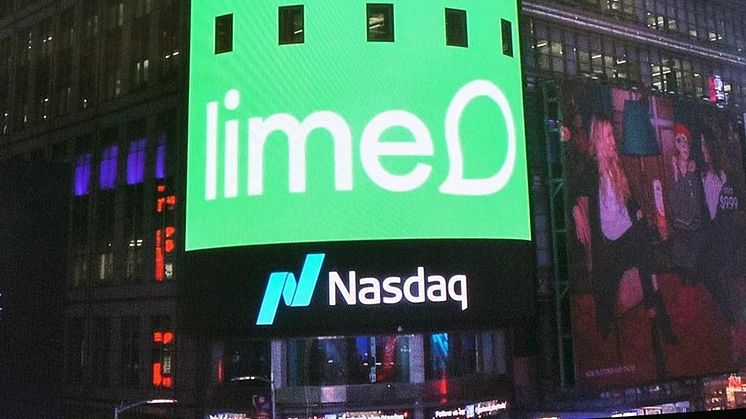 Lime Technologies AB listed on Nasdaq Stockholm