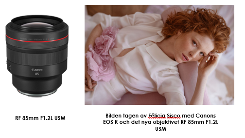 Canon lanserar RF 85mm F1.2L USM – ett ikoniskt objektiv för en ny generation och med Canons hittills högsta upplösning*