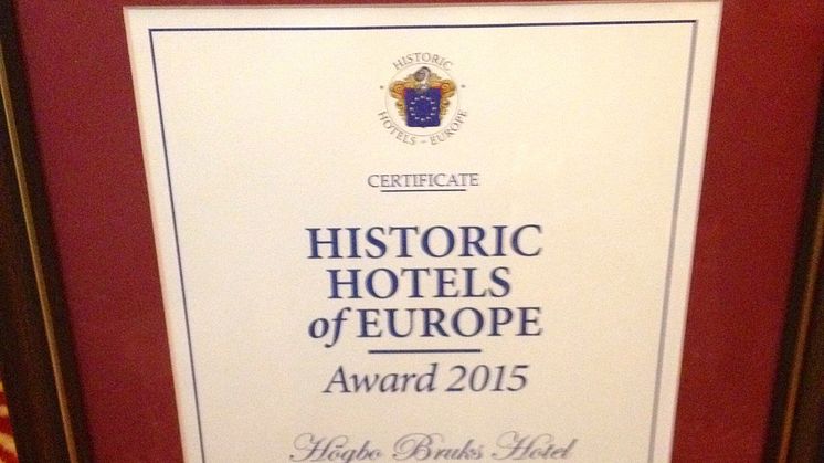 HHE Awards 2015 - Högbo Brukshotell