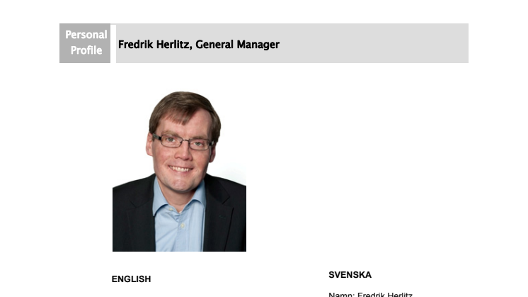 Fredrik Herlitz - Personprofil