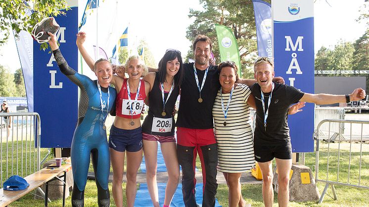 Lag Dreamteam segrade i Vansbro Swimrun stafett. Foto: Mickan Palmqvist 