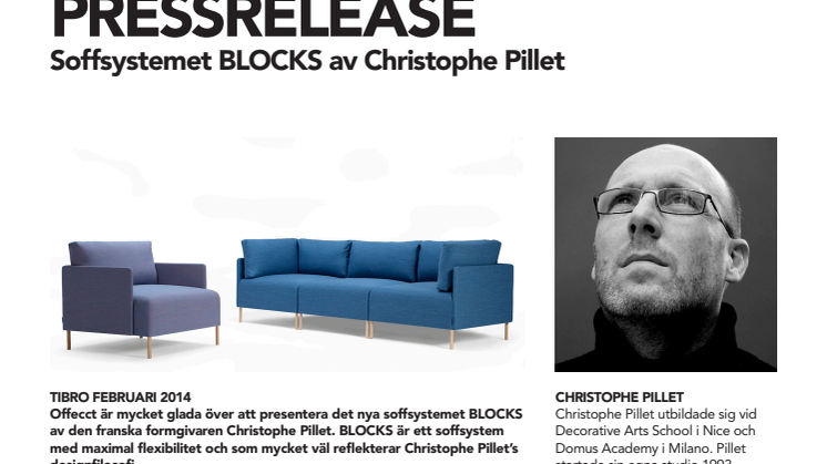 Soffsystemet BLOCKS av Christophe Pillet