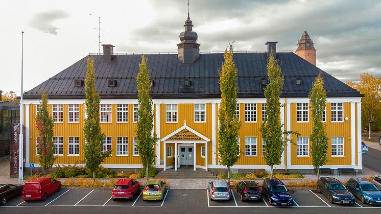 Sverige-Finska folkhögskolan i Haparanda. Den äldsta byggnaden uppfördes 1916 som realskola.