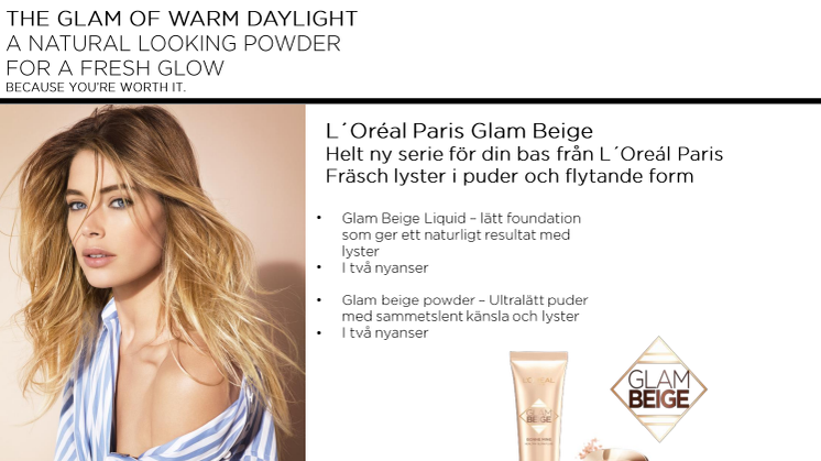 L'Oréal Paris Glam Beige - Naturlig lyster!