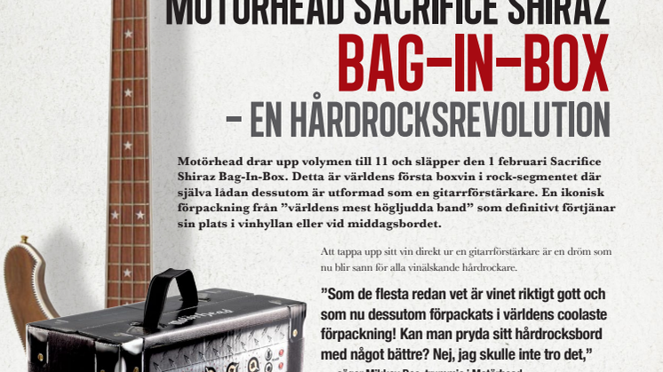 Motörhead Sacrifice Shiraz Bag-in-Box – en hårdrocksrevolution