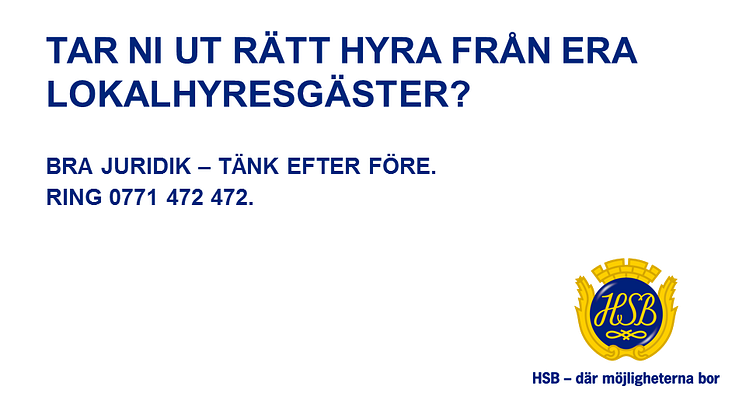 Tar nu ut rätt hyra från era lokalhyresgäster? 