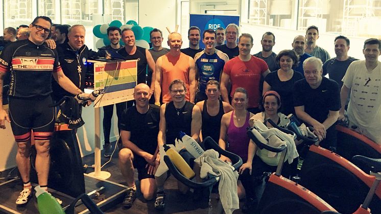 The happy and hardy spinning team from one of the 90 minute spinning sessions.
