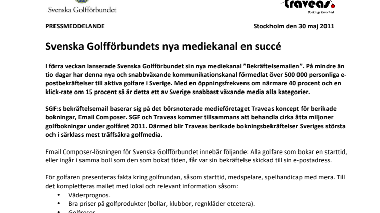 Svenska Golfförbundets nya mediekanal en succé  