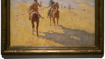 Pioneer and the Indian av Frederic Remington