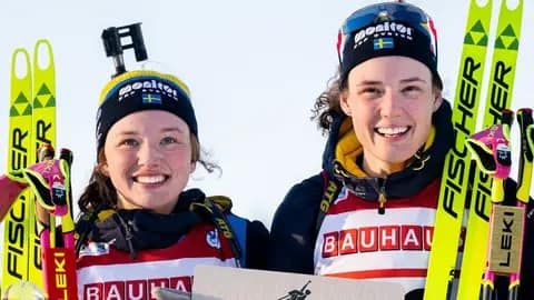 Åtta av Piteås längd- och skidskyttestjärnorna tog medalj vid VM. Foto: SVT sport