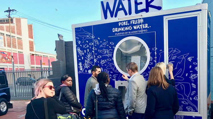 A South African Bluewater mobile hydration station always delights people with water as pure as nature intended