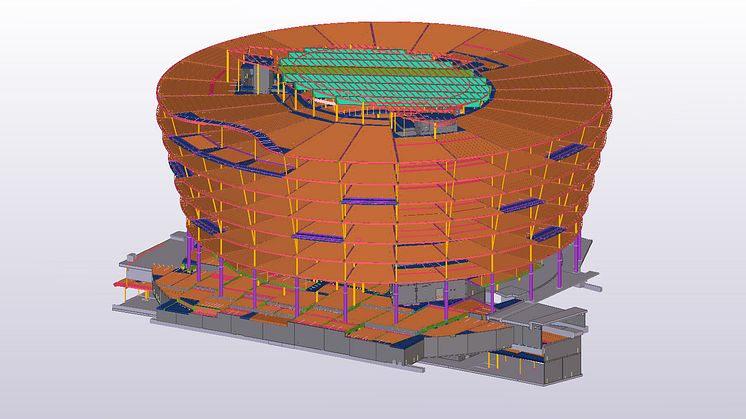 3D-modell över Forskaren i Tekla Structures. Bild: Sitowise