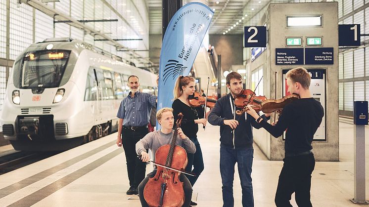 Musik auf Reisen beim ersten Zyklus der Europäischen Notenspuren 2018 mit Musikern aus Serbien, Litauen, Norwegen und Dänemark - Foto: Daniel Reiche