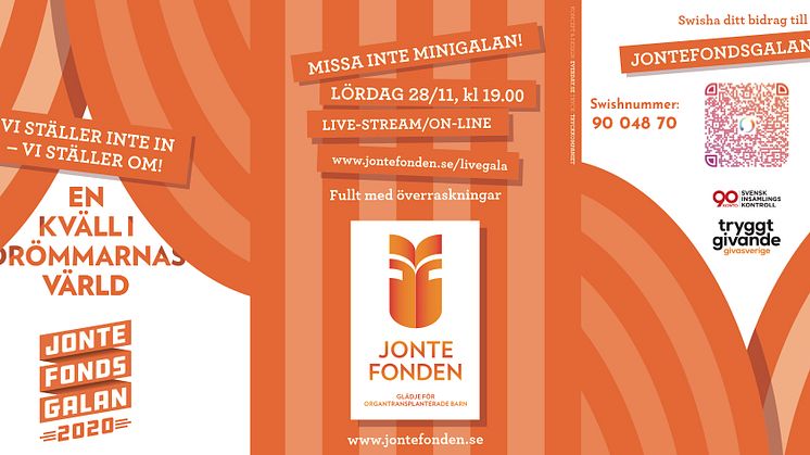 Jontefonden bjuder in till digital insamlingsgala