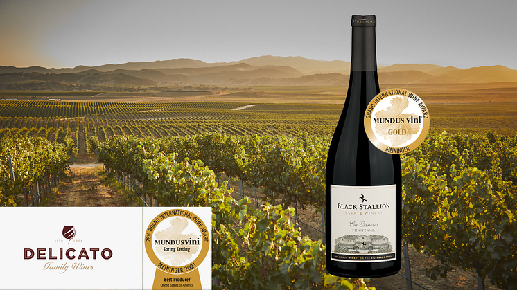 Två guldmedaljörer - Delicato Family Wines vingårdar i Kalifornien och Black Stallion Pinot Noir
