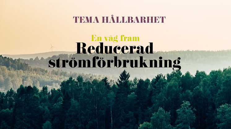 En väg fram - reducerad strömförbrukning