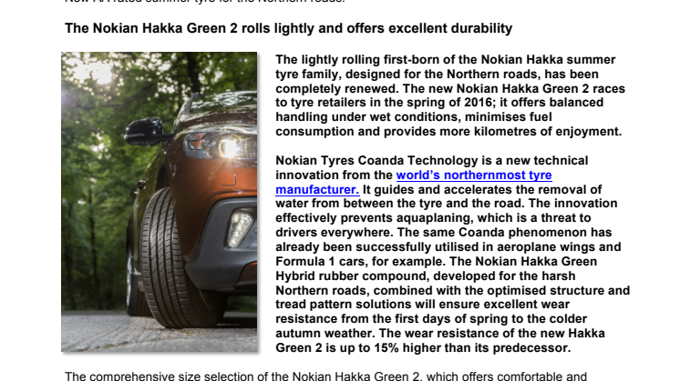 Nokian Hakka Green 2 med grep og rullemotstand i toppklasse