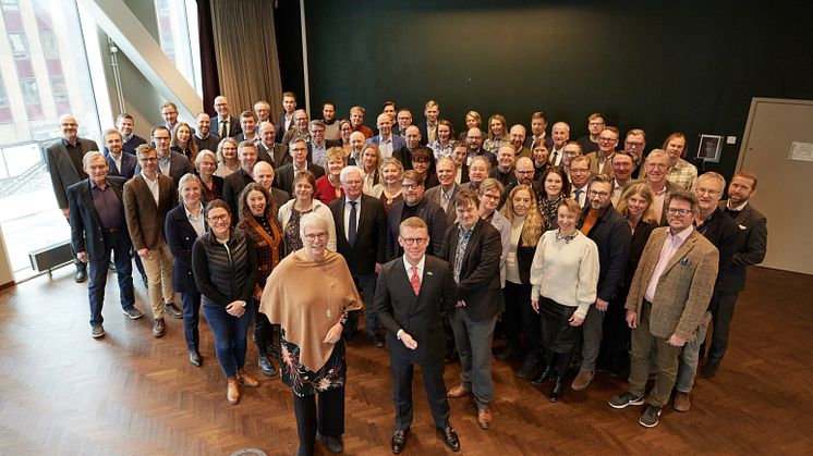 Förtroendevalda från kommunerna och regionerna i Stockholm-Mälarregionen under En Bättre Sits förmöte den 18 mars 2022. Foto: Mattias Bardå/Mälardalsrådet. 