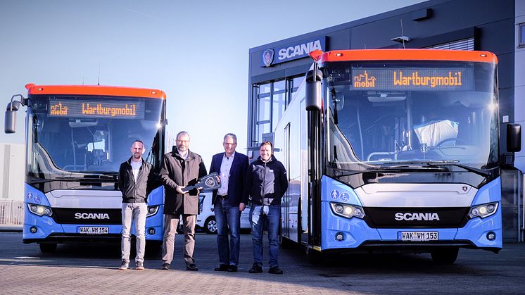 Neu in der Busflotte von Wartburgmobil: zwei Scania Citywide Suburban für den Überlandverkehr im südlichen Wartburgkreis.
