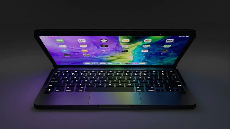 Med Brydge Pro+ kombinerar du enkelheten från iPadOS med produktivteten från ett inbyggt tangentbord och trackpad.