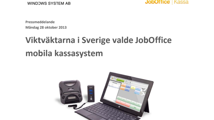 Viktväktarna i Sverige valde JobOffice mobila kassasystem