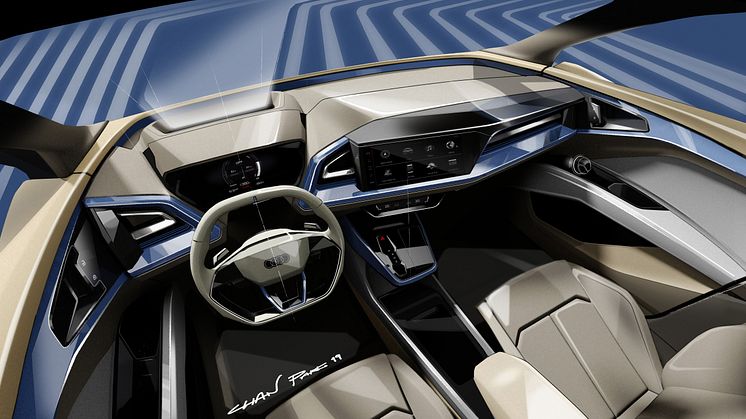 Audi Q4 e-tron concept (skitse af interiør)