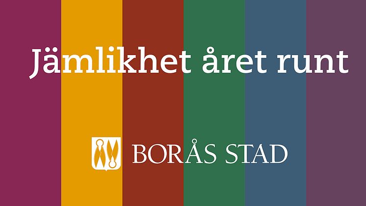 Borås Stad deltar i Borås Pride med ett tält i Pride park på fredagen och genom att delta i paraden på lördagen. 