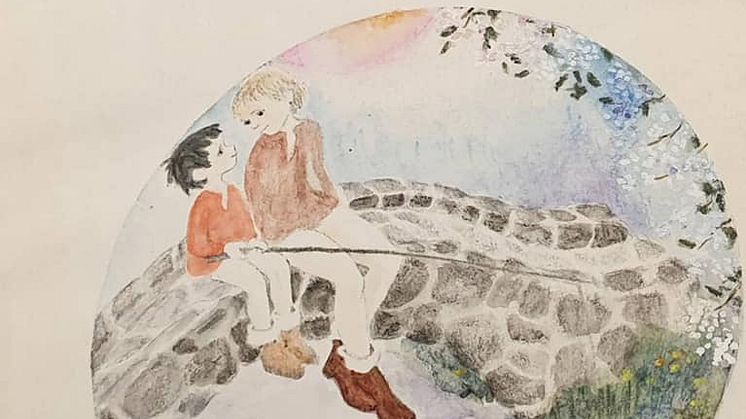Del av omslag till Astrid Lindgrens "Bröderna Lejonhjärta" som samizdatbok.