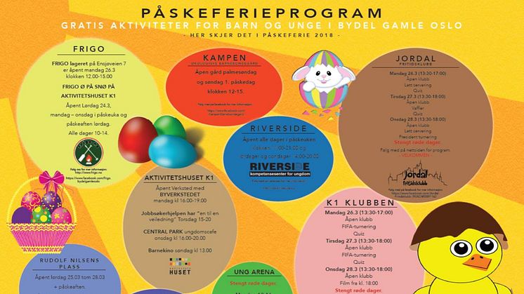 Påskeprogrammet for 2018